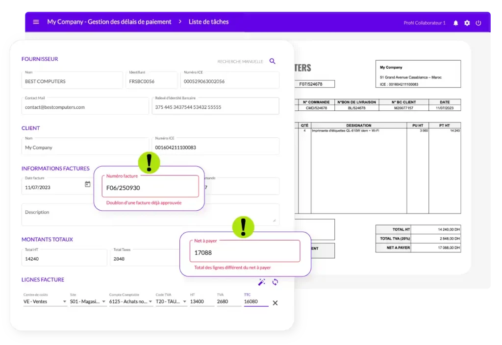 Audit automatique des factures fournisseurs avec KONTA